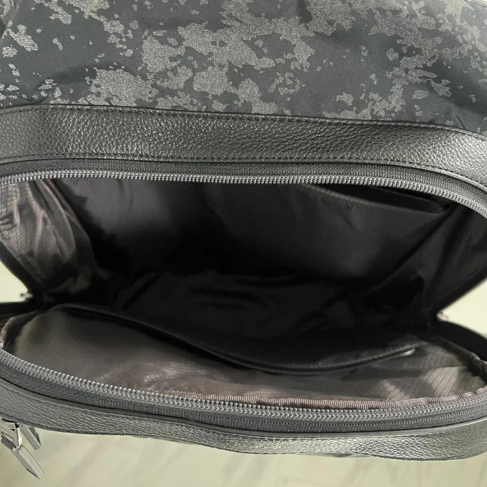TUMI Dalston Massie Black Camo Nylon and Leather Laptop Backpack